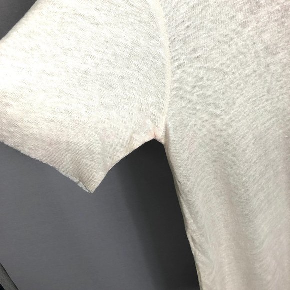 Zara Women's Oatmeal Linen Oversize Raw Hem Sleeve Shirt Size Small - Picture 9 of 9